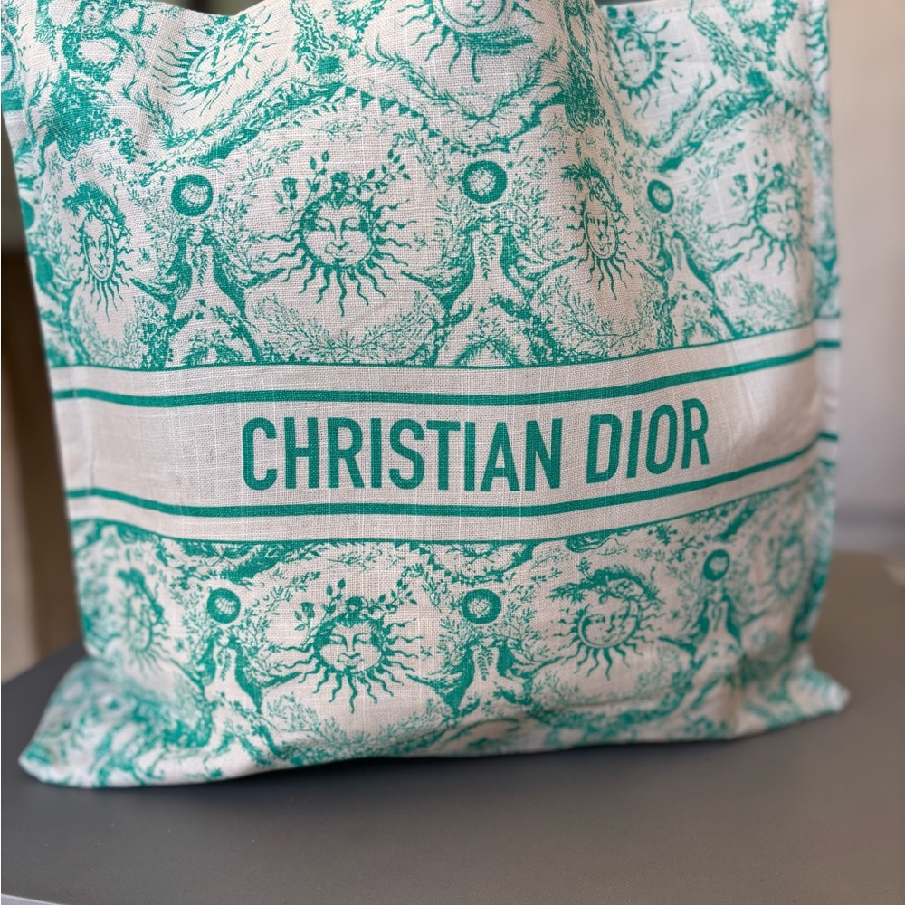 DIOR | Aquamarine Canvas Tote - Picture 7 of 7